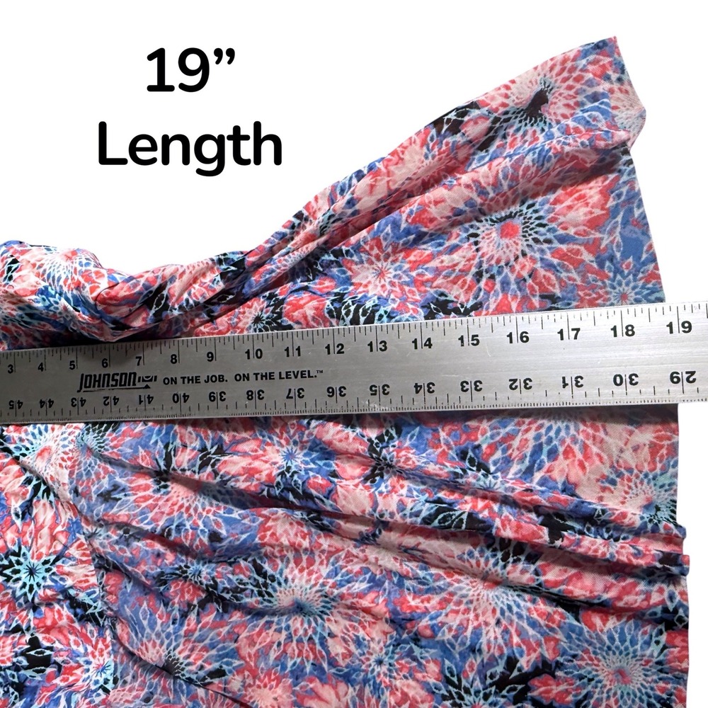 Croft & Barrow Womens Pink Blue Floral Flyaway Tankini Swim Top Size 14 - Picture 10 of 10